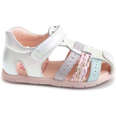 Pablosky Garçon Fille Zig Sandales, Blanc, 18 EU Large - Publicité Pablosky Garçon Fille Zig Sandales, Blanc, 18 EU Large - Publicité