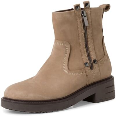 MARCO TOZZI Bottines zippées pour Femme Botte Tendance, Nubuck Taupe, 37 EU - Publicité MARCO TOZZI Bottines zippées pour Femme Botte Tendance, Nubuck Taupe, 37 EU - Publicité