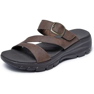 Skechers Sandales Easy Going-Slide pour femme, chocolat, 40 EU - Publicité Skechers Sandales Easy Going-Slide pour femme, chocolat, 40 EU - Publicité