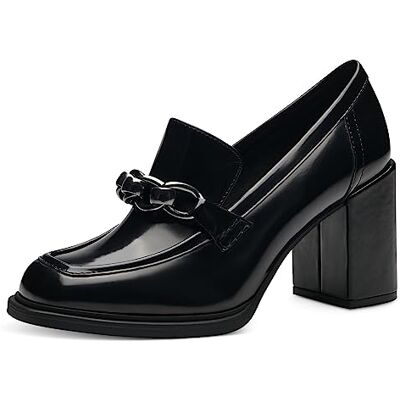 Marco Tozzi Mocassins pour Femme avec Talon en Cuir synthétique avec chaîne, Black Brush, 39 EU - Publicité Marco Tozzi Mocassins pour Femme avec Talon en Cuir synthétique avec chaîne, Black Brush, 39 EU - Publicité