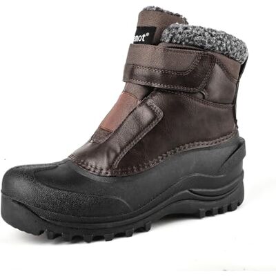 riemot Bottes de Neige Homme, Boots D'hiver D'extérieur,Imperméable et Antidérapant Chaussures de Trekking Outdoor Confort, Boot Thermiques Doublées et Chaudes Hiver à Enfiler, Marron Hommes EU 41 - Publicité riemot Bottes de Neige Homme, Boots D'hiver D'extérieur,Imperméable et Antidérapant Chaussures de Trekking Outdoor Confort, Boot Thermiques Doublées et Chaudes Hiver à Enfiler, Marron Hommes EU 41 - Publicité