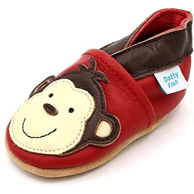 Dotty Fish Chaussures Bébé Premiers Pas Cuir Souple Singe 18-24 Mois - Publicité Dotty Fish Chaussures Bébé Premiers Pas Cuir Souple Singe 18-24 Mois - Publicité