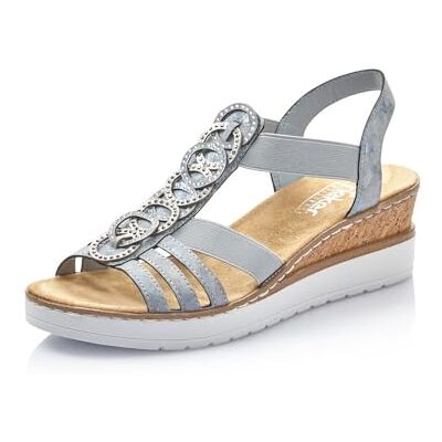 Rieker Femme Sandales , Dame Sandales Fines,Chaussure d'été,Sandale d'été,Confortable,Plate,Bleu (Blau / 12),41 EU / 7.5 UK - Publicité Rieker Femme Sandales , Dame Sandales Fines,Chaussure d'été,Sandale d'été,Confortable,Plate,Bleu (Blau / 12),41 EU / 7.5 UK - Publicité