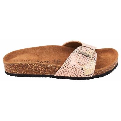 Chattawak Femme, Mule Confort Motif Serpent Opaline S.Abricot, 38 - Publicité Chattawak Femme, Mule Confort Motif Serpent Opaline S.Abricot, 38 - Publicité