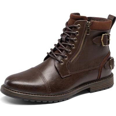 Bruno Marc Bottes de moto pour homme respirantes Bottes habillées pour homme avec semelle antidérapante Bottes d'hiver avec doublure en tissu confortable, marron, 43 EU - Publicité Bruno Marc Bottes de moto pour homme respirantes Bottes habillées pour homme avec semelle antidérapante Bottes d'hiver avec doublure en tissu confortable, marron, 43 EU - Publicité