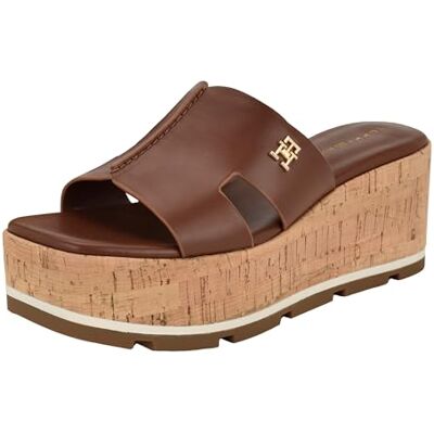 Tommy Hilfiger Sandales compensées Heliena pour femme, beige, 38 EU - Publicité Tommy Hilfiger Sandales compensées Heliena pour femme, beige, 38 EU - Publicité