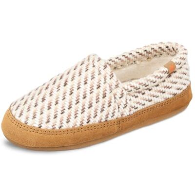 Acorn Chaussons Mocassins pour Femme, Beige (Tweed tissé), 35/36 EU - Publicité Acorn Chaussons Mocassins pour Femme, Beige (Tweed tissé), 35/36 EU - Publicité