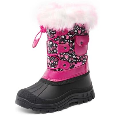 DREAM PAIRS Kids Bottes de Neige pour Enfant Chaude Bottes de Hiver Confortable et Imperméable,Size 36,Noir/Rose,KSNOW - Publicité DREAM PAIRS Kids Bottes de Neige pour Enfant Chaude Bottes de Hiver Confortable et Imperméable,Size 36,Noir/Rose,KSNOW - Publicité