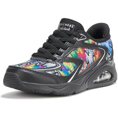 Skechers Tres-air Uno-Iris Drip Baskets à enfiler mains libres pour femme, noir/noir, 37 EU - Publicité Skechers Tres-air Uno-Iris Drip Baskets à enfiler mains libres pour femme, noir/noir, 37 EU - Publicité