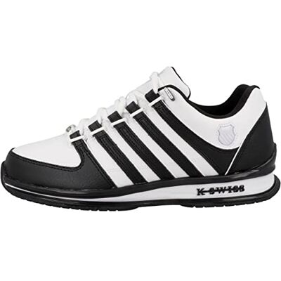 K-Swiss Rinzler Baskets pour homme, Blanc/blanc/noir, 44 EU - Publicité K-Swiss Rinzler Baskets pour homme, Blanc/blanc/noir, 44 EU - Publicité