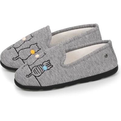 Isotoner Chaussons pantoufles Charentaises femme souples, ultra confortables et légers, confort semelle ergonomique technologie everywear, 39, grisirisé - Publicité Isotoner Chaussons pantoufles Charentaises femme souples, ultra confortables et légers, confort semelle ergonomique technologie everywear, 39, grisirisé - Publicité