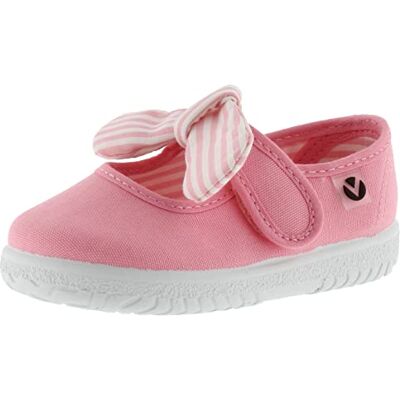 Victoria Ballerine OJALÁ Toile & Scratch & Noeud À Rayures Flamingo 18 - Publicité Victoria Ballerine OJALÁ Toile & Scratch & Noeud À Rayures Flamingo 18 - Publicité