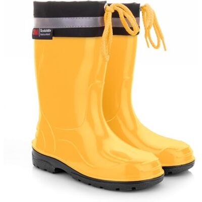 Lemigo Bottes de Pluie pour Enfants Filles et Garçons Chaussures de Pluie à Lacets 20-35 EU (Jaune, 22) - Publicité Lemigo Bottes de Pluie pour Enfants Filles et Garçons Chaussures de Pluie à Lacets 20-35 EU (Jaune, 22) - Publicité