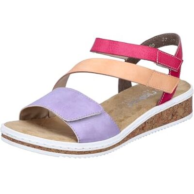 Rieker Femme V3670 Sandale, Amorti (Bunt), 39 EU - Publicité Rieker Femme V3670 Sandale, Amorti (Bunt), 39 EU - Publicité
