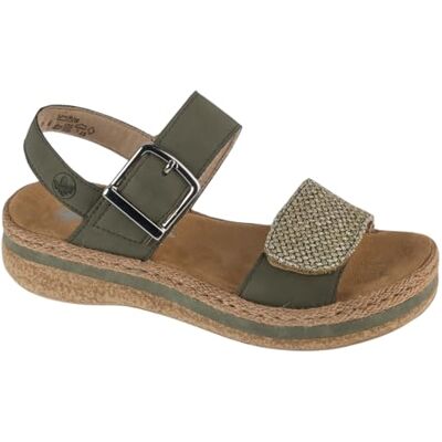 Rieker Sandals V0951-54 Sandales pour femme Vert, vert, 38 EU - Publicité Rieker Sandals V0951-54 Sandales pour femme Vert, vert, 38 EU - Publicité