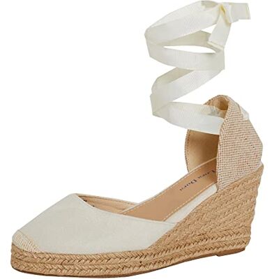 Lora Dora Womens Espadrille Wedge Sandals Nude UK 4 - Publicité Lora Dora Womens Espadrille Wedge Sandals Nude UK 4 - Publicité