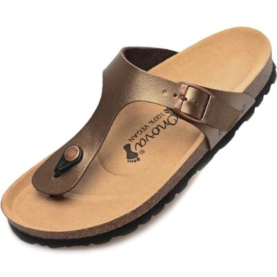 BOnova Ibiza Vegan pour femme, disponible en 4 couleurs, tongs végétaliennes pour femme, avec semelle en liège, fabriquées dans l'UE, bronze, 40 EU - Publicité BOnova Ibiza Vegan pour femme, disponible en 4 couleurs, tongs végétaliennes pour femme, avec semelle en liège, fabriquées dans l'UE, bronze, 40 EU - Publicité
