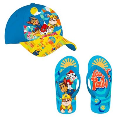 Paw Patrol Casquette de Baseball et Tongs pour Garçons, Ensembles D'été Pat Patrouille (Bleu, Système Taille Chaussures EU, Enfant de 2 à 5 ans, Homme, Numérique (intervalle), Moyen, 25, 26) - Publicité Paw Patrol Casquette de Baseball et Tongs pour Garçons, Ensembles D'été Pat Patrouille (Bleu, Système Taille Chaussures EU, Enfant de 2 à 5 ans, Homme, Numérique (intervalle), Moyen, 25, 26) - Publicité