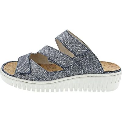 Waldläufer H-Willow Pantolette Blau - Publicité Waldläufer H-Willow Pantolette Blau - Publicité