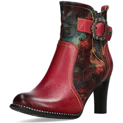 LAURA VITA Bottines Femme Alcbaneo 265, Pointure:39 EU, La Couleur:Rouge - Publicité LAURA VITA Bottines Femme Alcbaneo 265, Pointure:39 EU, La Couleur:Rouge - Publicité