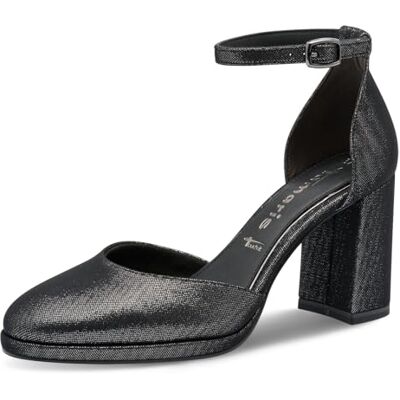 Tamaris Escarpins végétaliens pour Femme, Pewter Glam, 37 EU - Publicité Tamaris Escarpins végétaliens pour Femme, Pewter Glam, 37 EU - Publicité
