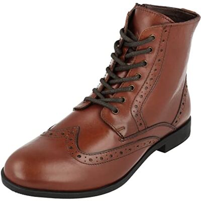 Spot On Bottines richelieu à lacets pour femme collection cuir F4456, marron, 41 EU - Publicité Spot On Bottines richelieu à lacets pour femme collection cuir F4456, marron, 41 EU - Publicité