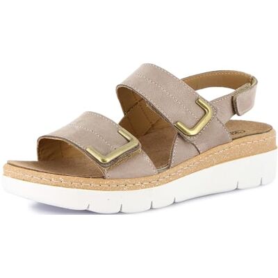 GRÜNLAND Moll Sandale Confort Pour Femme, Nubuk, Double Boucle Réglable, Fermeture à Scratch, Semelle Intérieure Amovible En Latex Et Cuir Dry-Soft, Semelle Conforme, Talon De 4,5 Cm - Publicité GRÜNLAND Moll Sandale Confort Pour Femme, Nubuk, Double Boucle Réglable, Fermeture à Scratch, Semelle Intérieure Amovible En Latex Et Cuir Dry-Soft, Semelle Conforme, Talon De 4,5 Cm - Publicité
