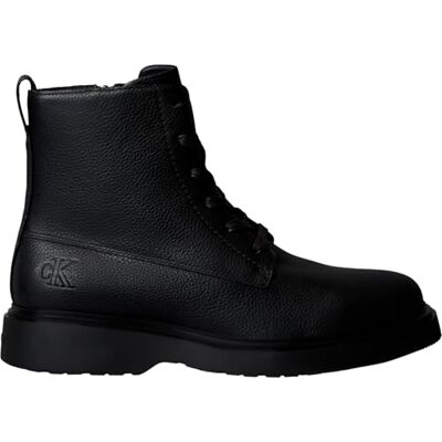 Calvin Klein Bottes Mid Boot Homme Combat Lace Up Zip Cuir, Noir (Triple Black), 43 - Publicité Calvin Klein Bottes Mid Boot Homme Combat Lace Up Zip Cuir, Noir (Triple Black), 43 - Publicité