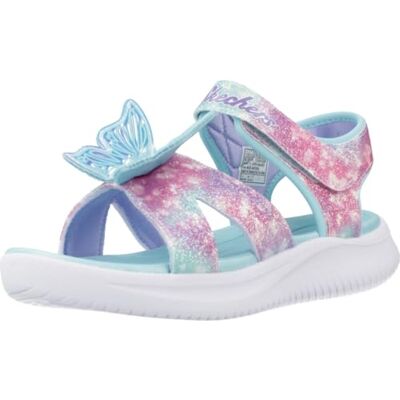 Skechers Jumpsters Sandal Butterfly Brites, Sandale plate Bébés filles, Blue, - Publicité Skechers Jumpsters Sandal Butterfly Brites, Sandale plate Bébés filles, Blue, - Publicité