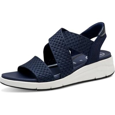 Tamaris Comfort sandales plates femme à enfiler vegan, Navy, 36 EU - Publicité Tamaris Comfort sandales plates femme à enfiler vegan, Navy, 36 EU - Publicité