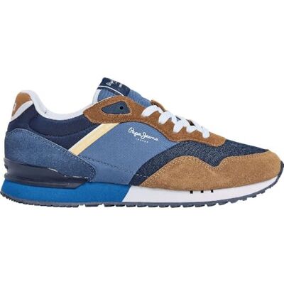 Pepe Jeans Baskets en Cuir London Class Bleu - Publicité Pepe Jeans Baskets en Cuir London Class Bleu - Publicité