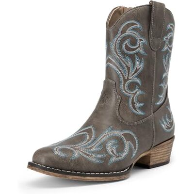 DREAM PAIRS Bottes Femme Western Courtes, Bottines Cowboy Cowgirl avec Broderie, Bout Carré, Talon Large, Mode à Fermeture Éclair,Size 40.5,Brun,DWUMAB2511 - Publicité DREAM PAIRS Bottes Femme Western Courtes, Bottines Cowboy Cowgirl avec Broderie, Bout Carré, Talon Large, Mode à Fermeture Éclair,Size 40.5,Brun,DWUMAB2511 - Publicité