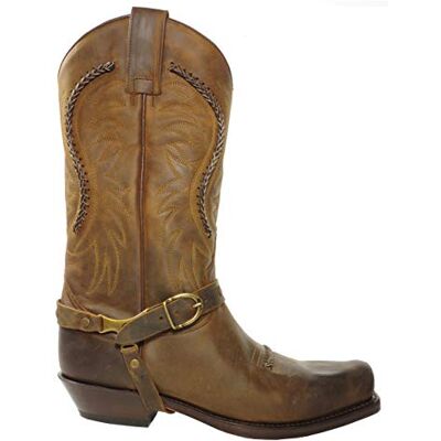 Sendra Boots 3434 Sam Marron Motard Biker Bottes Western Santiag Bout Carré Talon Légèrement Incliné Tressé Boucles Tirer Fait Main Cuir Véritable Taille 42 - Publicité Sendra Boots 3434 Sam Marron Motard Biker Bottes Western Santiag Bout Carré Talon Légèrement Incliné Tressé Boucles Tirer Fait Main Cuir Véritable Taille 42 - Publicité