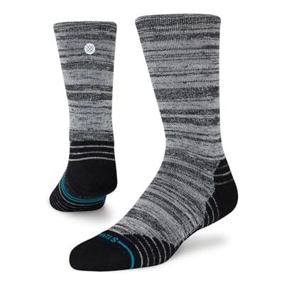 Stance Mid Wool Crew – Chaussettes unisexes – Design sans couture – Rembourrage moyen – Talon et orteils renforcés, noir, LG (US Men's Shoe 9-13, Women's Shoe 11-14) - Publicité Stance Mid Wool Crew – Chaussettes unisexes – Design sans couture – Rembourrage moyen – Talon et orteils renforcés, noir, LG (US Men's Shoe 9-13, Women's Shoe 11-14) - Publicité