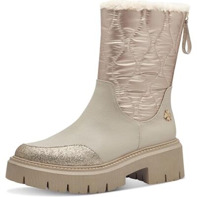 MARCO TOZZI by Guido Maria Kretschmer Bottines zippées pour Femme Botte Tendance, Taupe Met Comb, 38 EU - Publicité MARCO TOZZI by Guido Maria Kretschmer Bottines zippées pour Femme Botte Tendance, Taupe Met Comb, 38 EU - Publicité