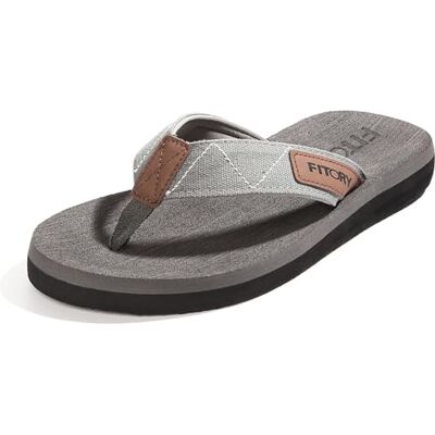 FITORY Tongs Homme Adulte Été Flip Flop Plates Antidérapantes pour Plage/Piscine Sandales Gris Taille 40 EU - Publicité FITORY Tongs Homme Adulte Été Flip Flop Plates Antidérapantes pour Plage/Piscine Sandales Gris Taille 40 EU - Publicité