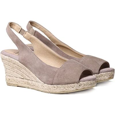 TONI PONS Espadrille Femme en Daim Taupe, 38 EU - Publicité TONI PONS Espadrille Femme en Daim Taupe, 38 EU - Publicité