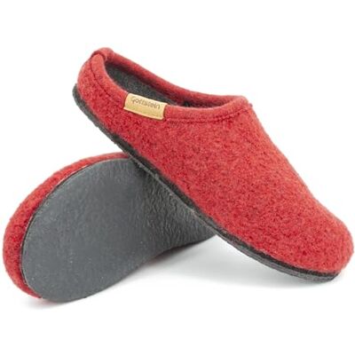 Gottstein Chaussons en feutre ALP-COMFORT-FE Chaussons pour homme et femme en 100 % laine vierge, rouge, 39 EU - Publicité Gottstein Chaussons en feutre ALP-COMFORT-FE Chaussons pour homme et femme en 100 % laine vierge, rouge, 39 EU - Publicité