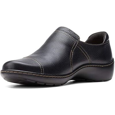 Clarks Pantoufles Cora Poppy pour Femme, Black Tumbled, 12 Narrow - Publicité Clarks Pantoufles Cora Poppy pour Femme, Black Tumbled, 12 Narrow - Publicité