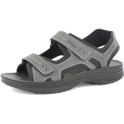 inblu Sandales de randonnée pour homme avec double fermeture Velcro et semelle intérieure rembourrée, confortables et fonctionnelles, du 39 au 46, sport, gris, 42 EU, gris, 42 EU - Publicité inblu Sandales de randonnée pour homme avec double fermeture Velcro et semelle intérieure rembourrée, confortables et fonctionnelles, du 39 au 46, sport, gris, 42 EU, gris, 42 EU - Publicité