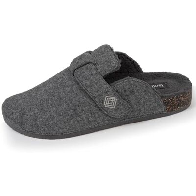 Isotoner Chaussons pantoufles Sabots homme semelle à mémoire de forme, 44, gris chiné - Publicité Isotoner Chaussons pantoufles Sabots homme semelle à mémoire de forme, 44, gris chiné - Publicité
