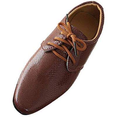 DAY8 Chaussures Garcon Cuir PU Automne Chaussures de Cérémonie Mariage Soirée Bal Enfant Garçon Hiver Chaussures de Ville à Lacets pour Garçon Pas Cher Derby Garçon Caoutchouc (Marron, 27 EU) - Publicité DAY8 Chaussures Garcon Cuir PU Automne Chaussures de Cérémonie Mariage Soirée Bal Enfant Garçon Hiver Chaussures de Ville à Lacets pour Garçon Pas Cher Derby Garçon Caoutchouc (Marron, 27 EU) - Publicité