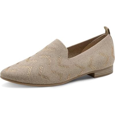 MARCO TOZZI Chaussons à talon bloc pour femme Pointe ronde, Dune Metallic, 36 EU - Publicité MARCO TOZZI Chaussons à talon bloc pour femme Pointe ronde, Dune Metallic, 36 EU - Publicité