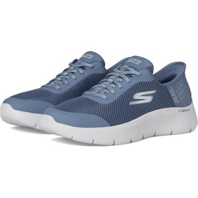 Skechers Go Walk Flex Baskets à Enfiler Mains Libres pour Femme, Bleu, 8 Wide - Publicité Skechers Go Walk Flex Baskets à Enfiler Mains Libres pour Femme, Bleu, 8 Wide - Publicité