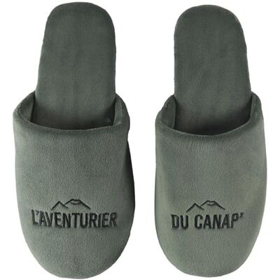 Linnea Chaussons à Message l'esprit du CANAP' Vert Kaki Taille 42/43 - Publicité Linnea Chaussons à Message l'esprit du CANAP' Vert Kaki Taille 42/43 - Publicité