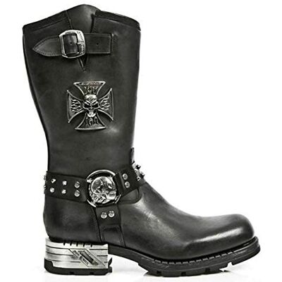 New Rock Bottes Homme MR030-S1 Noir Western 100% Cuir Gothique Plateforme Chaussures 44 - Publicité New Rock Bottes Homme MR030-S1 Noir Western 100% Cuir Gothique Plateforme Chaussures 44 - Publicité
