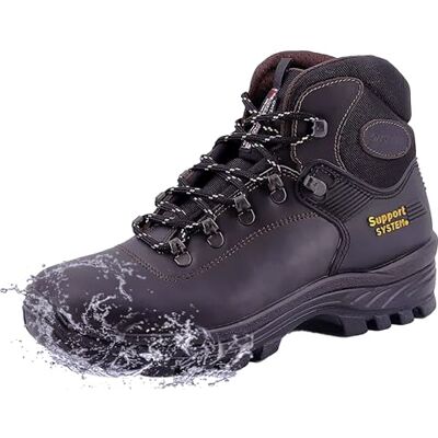 Grisport bottes trekking montagne unisexe cuir imperméable Gritex et support system 24201 et spray protecteur, marron, 45 EU - Publicité Grisport bottes trekking montagne unisexe cuir imperméable Gritex et support system 24201 et spray protecteur, marron, 45 EU - Publicité