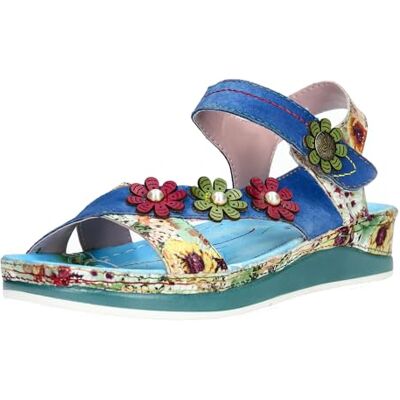 LAURA VITA Sandales Mode Femme Brcuelo 81, Pointure:38 EU, La Couleur:Bleu - Publicité LAURA VITA Sandales Mode Femme Brcuelo 81, Pointure:38 EU, La Couleur:Bleu - Publicité