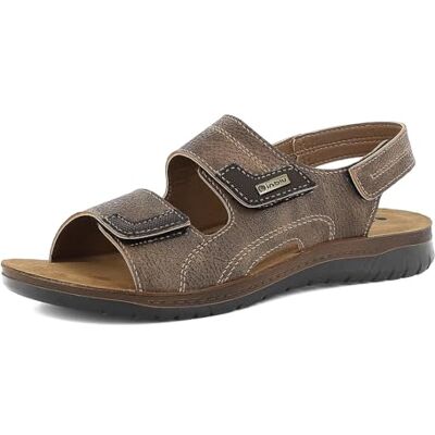 inblu Homme Sandali Uomo Con Tripla Regolazione A Strappo, Plantare in Vera Pelle Mule, Marron foncé, 43 EU - Publicité inblu Homme Sandali Uomo Con Tripla Regolazione A Strappo, Plantare in Vera Pelle Mule, Marron foncé, 43 EU - Publicité