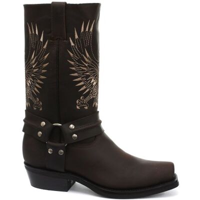 Grinders Bald Eagle Homme Cowboy Bottes, Marron, Pointure 42 - Publicité Grinders Bald Eagle Homme Cowboy Bottes, Marron, Pointure 42 - Publicité